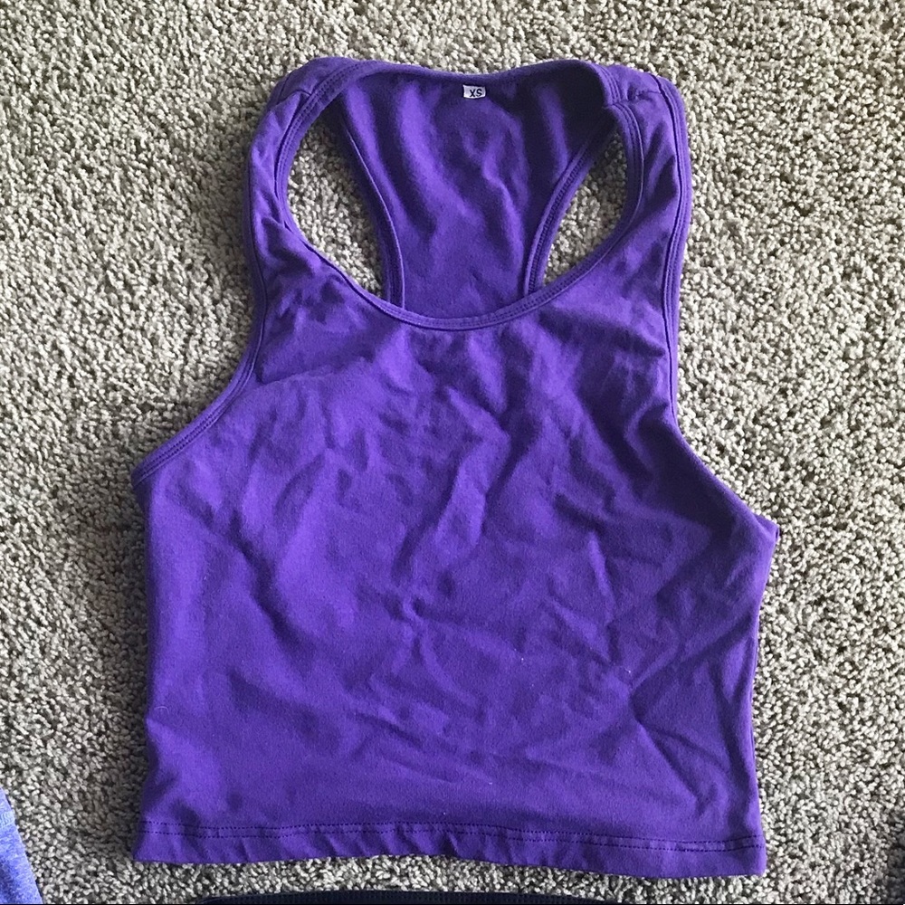 Purple mid cropped tank